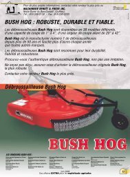 DÃ©broussailleuse Bush Hog - Affaires Extra