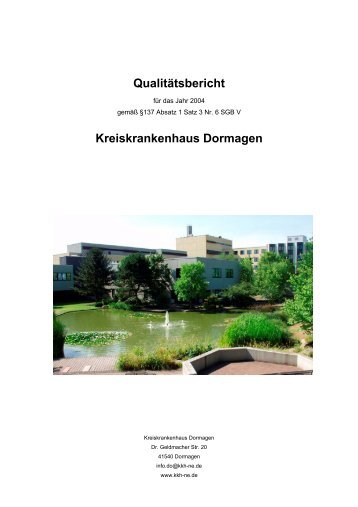 Qualitätsbericht Kreiskrankenhaus Dormagen