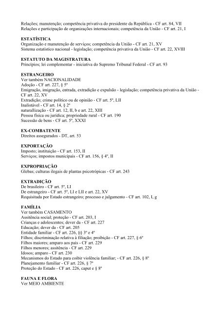 Ãndice TemÃ¡tico da ConstituiÃ§Ã£o Federal - AssemblÃ©ia Legislativa ...