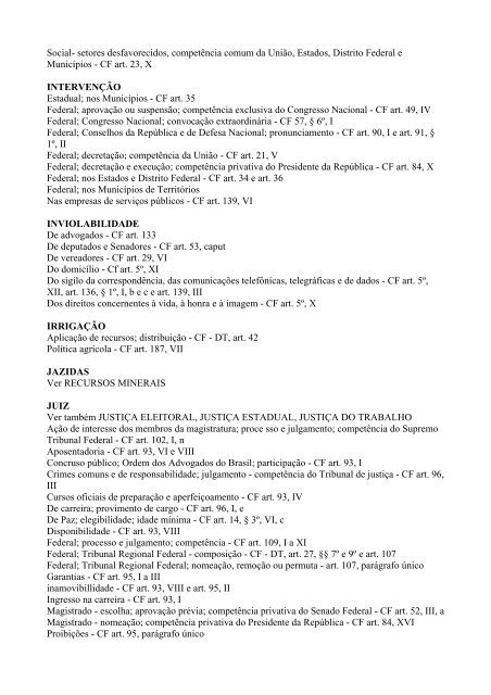 Ãndice TemÃ¡tico da ConstituiÃ§Ã£o Federal - AssemblÃ©ia Legislativa ...