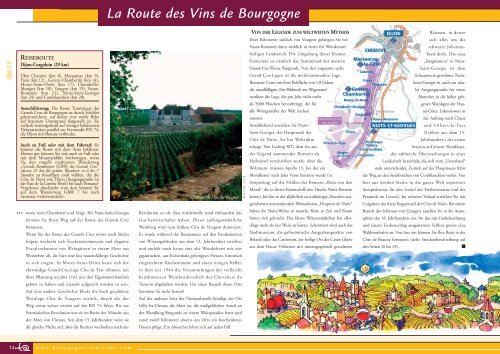 Route touristique des Grands Vins de Bourgogne - Tourismus in ...