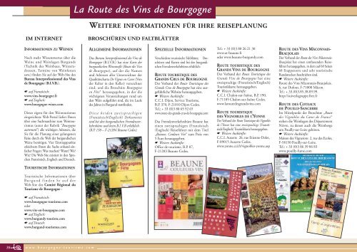 Route touristique des Grands Vins de Bourgogne - Tourismus in ...