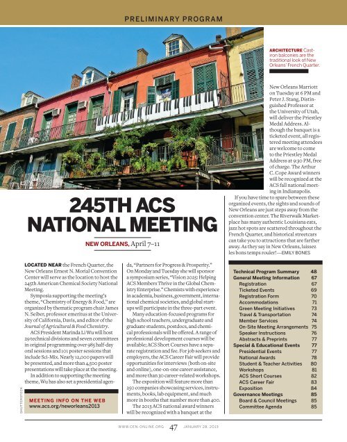 245TH ACS NATIONAL MEETING - Chemical & Engineering News