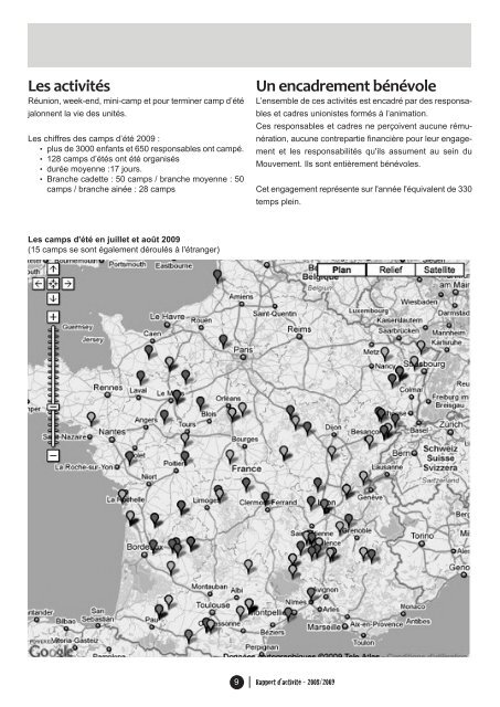 Rapport d'activitÃ© - 2008/2009 - Eclaireuses et Eclaireurs Unionistes ...
