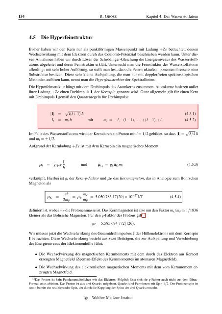 Vorlesungsskript Physik IV - Walther MeiÃƒÂŸner Institut - Bayerische ...