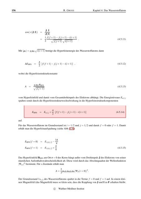 Vorlesungsskript Physik IV - Walther MeiÃƒÂŸner Institut - Bayerische ...