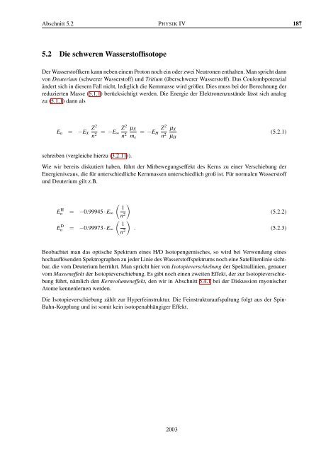 Vorlesungsskript Physik IV - Walther MeiÃƒÂŸner Institut - Bayerische ...