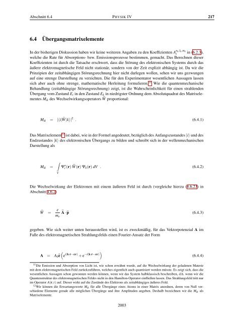 Vorlesungsskript Physik IV - Walther MeiÃƒÂŸner Institut - Bayerische ...