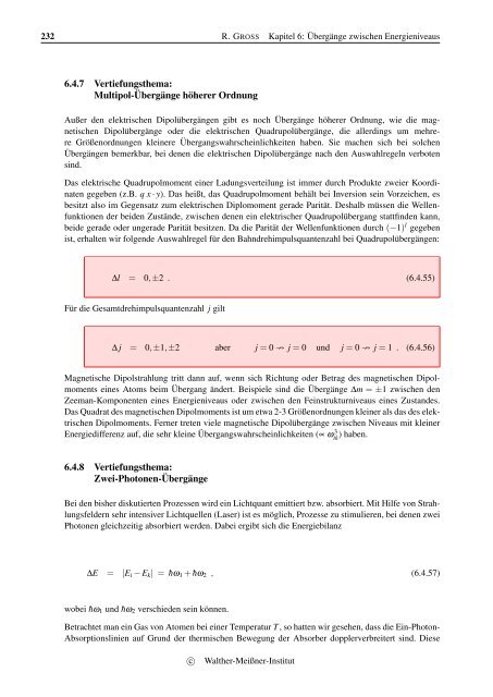 Vorlesungsskript Physik IV - Walther MeiÃƒÂŸner Institut - Bayerische ...