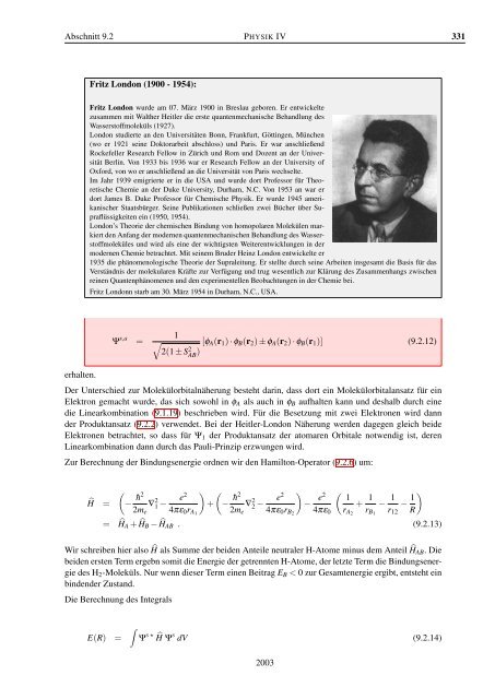 Vorlesungsskript Physik IV - Walther MeiÃƒÂŸner Institut - Bayerische ...