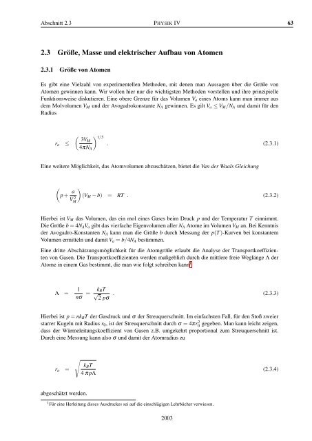 Vorlesungsskript Physik IV - Walther MeiÃƒÂŸner Institut - Bayerische ...