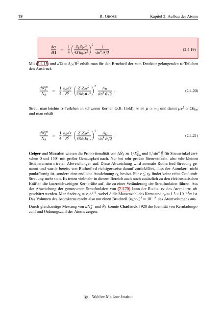 Vorlesungsskript Physik IV - Walther MeiÃƒÂŸner Institut - Bayerische ...