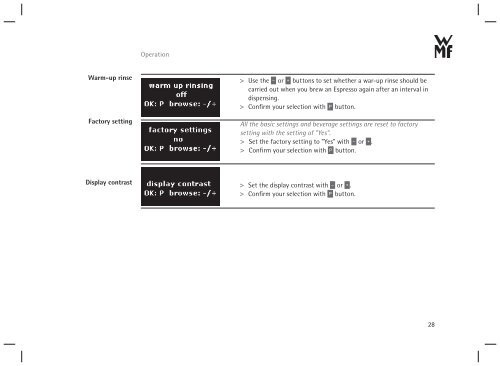 WMF 450 operating instructions