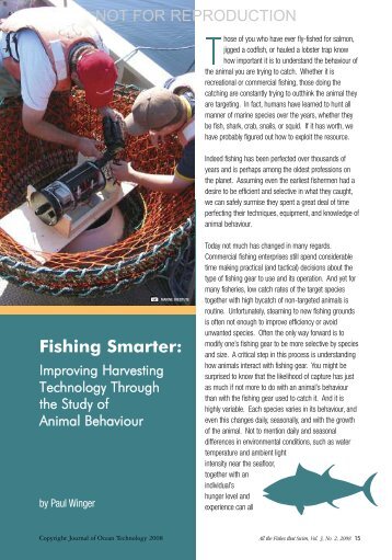 Fishing Smarter: - Fisheries and Marine Institute