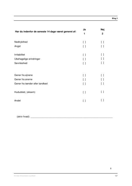 Etniske minoriteters sundhed, 2008 - CFK Folkesundhed og ...