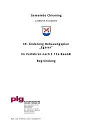 Gemeinde Chieming 39. Änderung Bebauungsplan „Egerer“ im ...