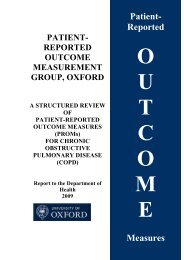 COPD2011 FINAL - Patient-Reported Outcomes Measurement