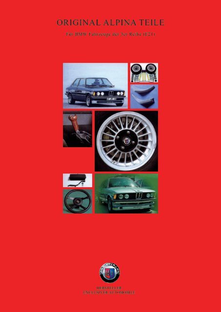 E21 Parts & Accessory - BMW Alpina