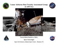 Lunar Airborne Dust Toxicity Assessment Group (LADTAG) - NASA