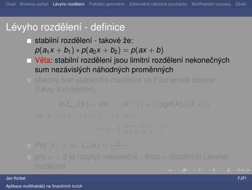 Aplikace multifraktÃ¡lnÃ­ geometrie na financnÃ­ch trzÃ­ch - 5. studentskÃ© ...