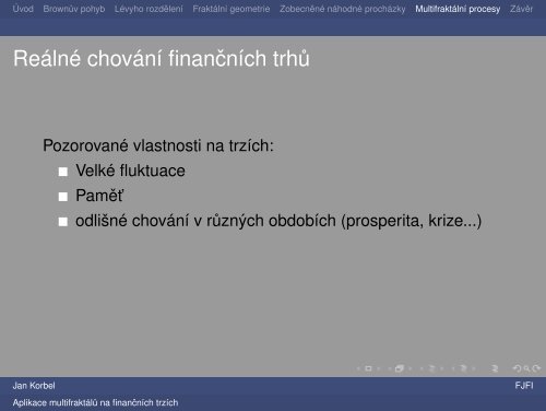 Aplikace multifraktÃ¡lnÃ­ geometrie na financnÃ­ch trzÃ­ch - 5. studentskÃ© ...