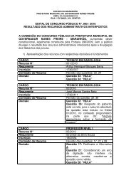 resultado dos recursos administrativos interpostos - Congerplan