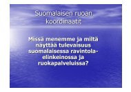 Suomalaisen ruuan koordinaatit