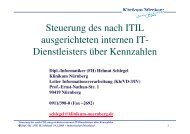 Steuerung der IT über Kennzahlen - GUIG