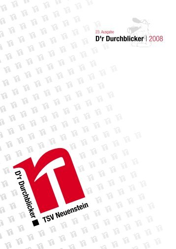 Durchblicker-Ausgabe Nr. 23 - 2008 - TSV Neuenstein