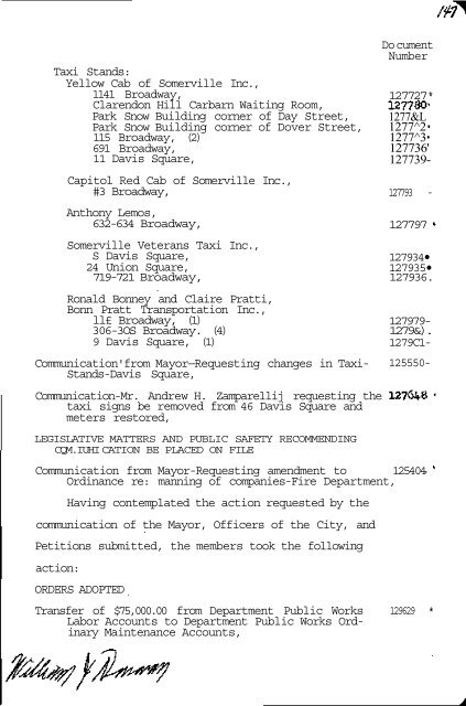 CITY OF SOMERVILLE BOARD OF ALDERMEN MEETINGS 1976