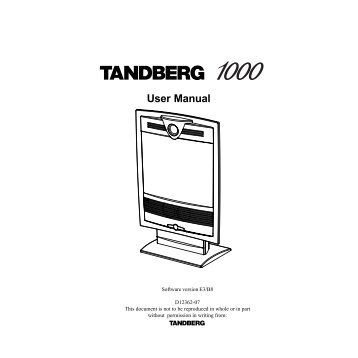 Tandberg 1000 - Region 10 Education Service Center
