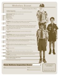 Webelos Scout Uniform Inspection Sheet - Scoutstuff.org