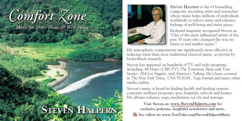 Comfort Zone - Inner Peace Music Steven Halpern