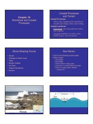 Chapter 19 Shorelines and Coastal Processes Coastal Processes ...