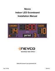 Nevco Indoor LED Scoreboard Installation Manual