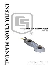 CNR2 Net Radiometer - Campbell Scientific