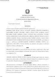 ha pronunciato la presente sul ricorso numero di registro ... - Ruralpini