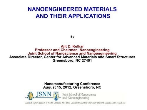 Ajit Kelkar, Ph.D. - Nanomanufacturing Conference