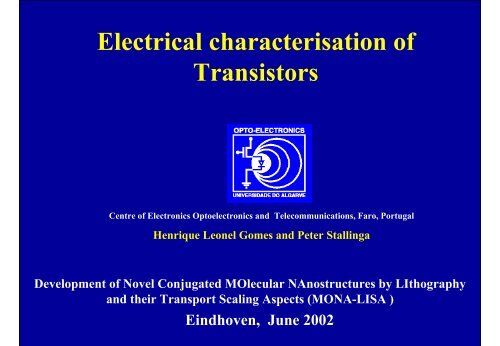 Electrical characterisation of Transistors - Stallinga.org