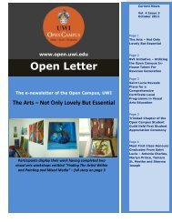 Open Letter Volume 4 October 2011 - The University of the West ...