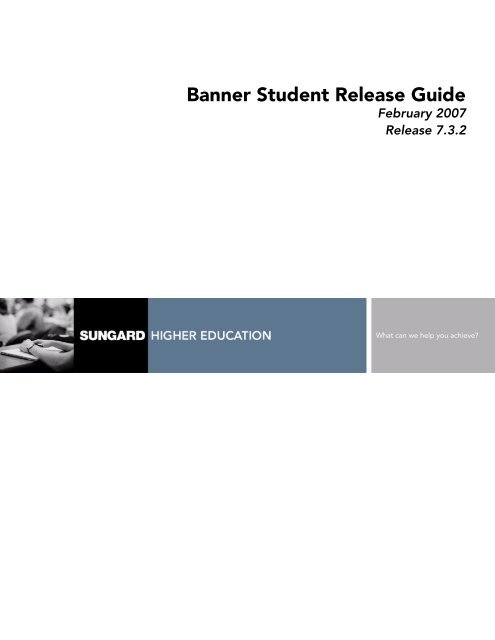Banner Student / Release Guide / 7.3.2