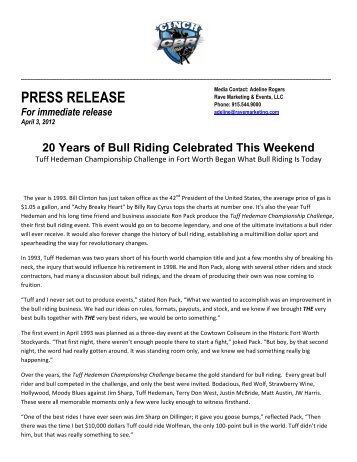 20 Years of Bull Riding Celebrated This Weekend