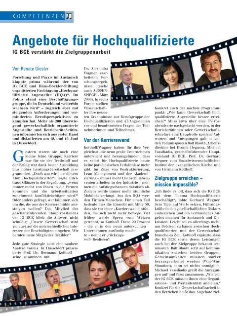 IG BCE - Zeitschrift „Aussenspiegel“ - Einblick-archiv.dgb.de