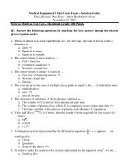 Medical Equipment I Mid-Term Exam â Solution Guide Time Allowed ...