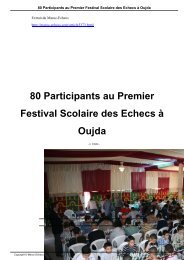 80 Participants au Premier Festival Scolaire des Echecs à Oujda