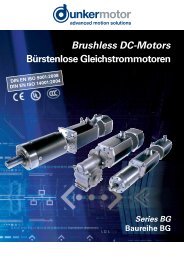 Brushless DC-Motors BÃ¼rstenlose ... - Dunkermotoren