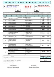 Pogledajte rezultate svih utakmica po disciplinama u PDF formatu