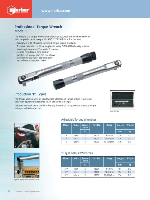 NORBAR PRODUCT CATALOGUE