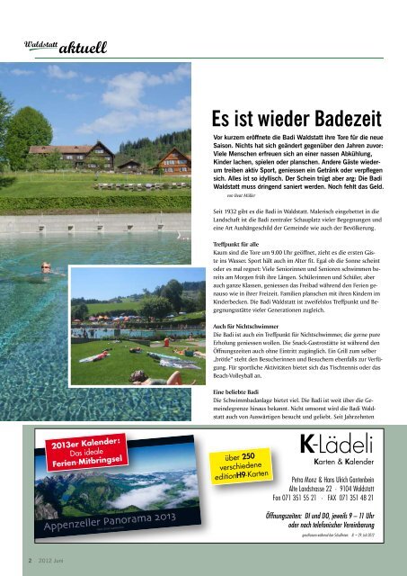 De Waldstätter - Juni 2012 [PDF, 3.00 MB] - Gemeinde Waldstatt