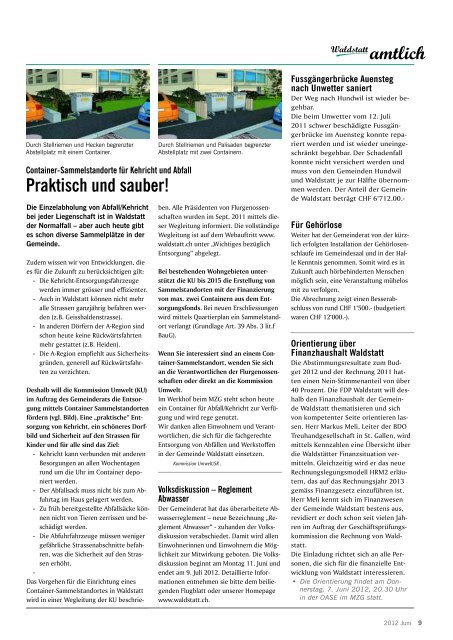 De Waldstätter - Juni 2012 [PDF, 3.00 MB] - Gemeinde Waldstatt